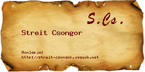 Streit Csongor névjegykártya