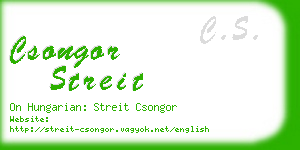 csongor streit business card